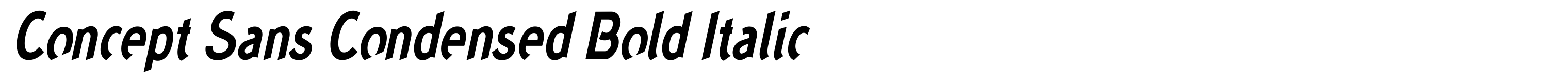 Concept Sans Condensed Bold Italic